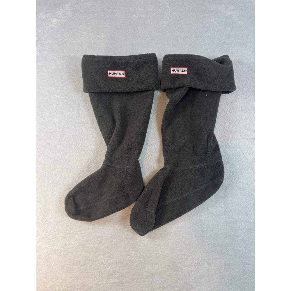 Hunter L18629 Women's Dark Olive Fleece Short Boot Socks Size M/5-7